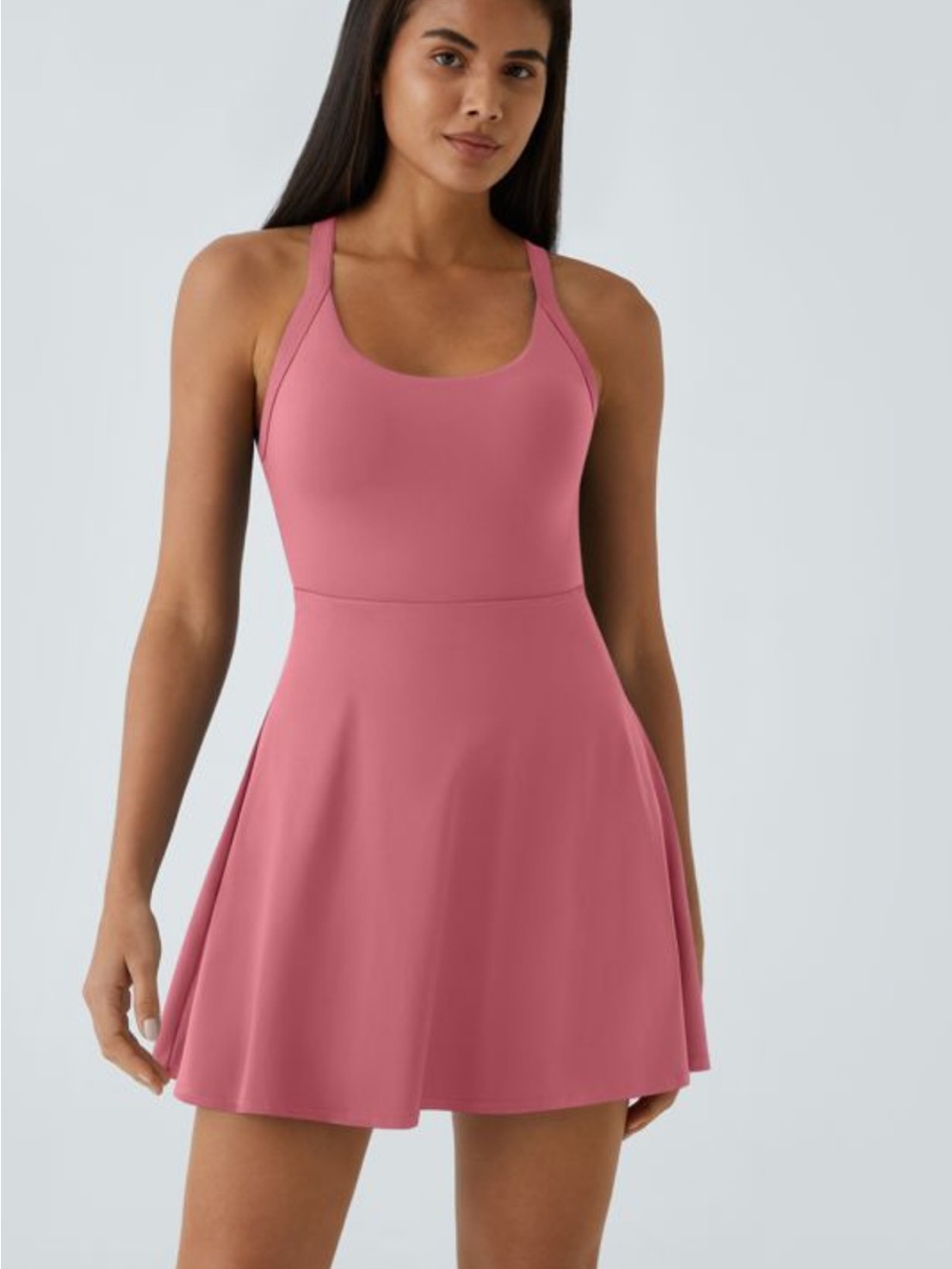 NWT halara softlyzero airy backless twisted flare active dress Sma